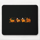Cute Thanksgiving Dachshund Dogs Fall Gobble Prepp Muismat (Voorkant)