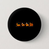 Cute Thanksgiving Dachshund Dogs Fall Gobble Prepp Ronde Button 5,7 Cm (Voorkant)