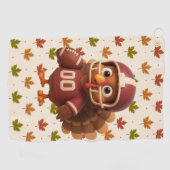 Cute Thanksgiving day football turkey Golfhanddoek (Horizontaal)