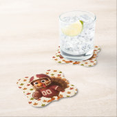 Cute Thanksgiving day football turkey Kartonnen Onderzetters (Insitu)