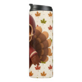 Cute Thanksgiving day football turkey Thermosbeker (Geroteerd rechts)