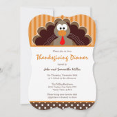 Cute Thanksgiving Dinner Invitation Kaart (Voorkant)