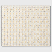 Cute Thanksgiving Doodles Diamond Pattern Cadeaupapier (Vlak)