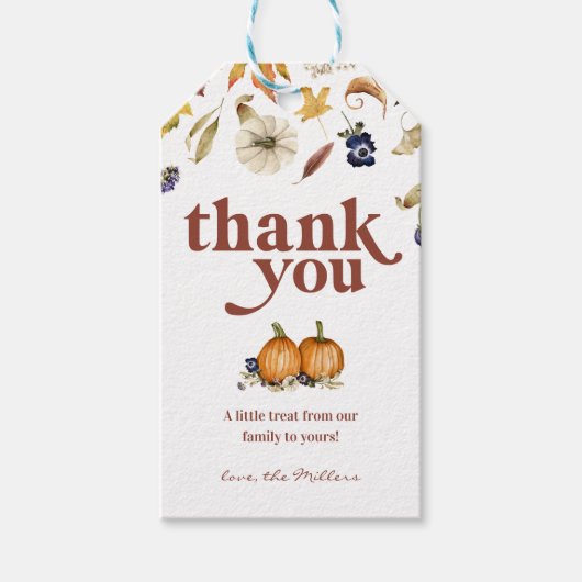 Cute Thanksgiving Friendsgiving Greetings Treat Cadeaulabel (Voorkant)
