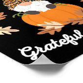 Cute Thanksgiving Gnome Leopard Gnomes Herfst Pump Poster (Hoek)
