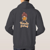 Cute Thanksgiving Gnome with Autumn Leaf Hoodie (Achterkant)