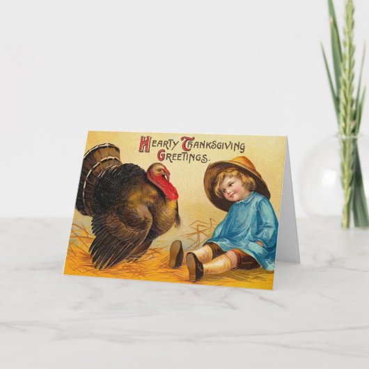 Cute  Thanksgiving Greeting Feestdagen Kaart (Voorkant)