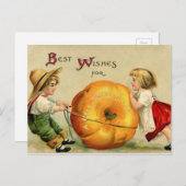 Cute  Thanksgiving Greeting Feestdagenkaart (Voorkant / Achterkant)