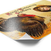 Cute Thanksgiving Greeting Foto Afdruk (Hoek)
