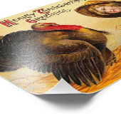 Cute  Thanksgiving Greeting Foto Afdruk (Hoek)