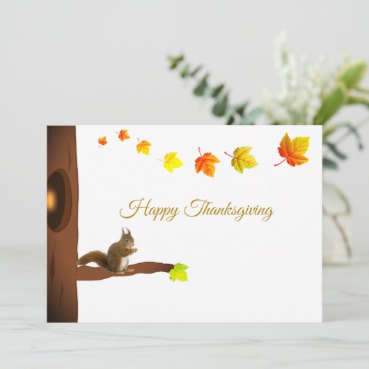 Cute Thanksgiving Kaart (Staand voorkant)