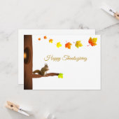 Cute Thanksgiving Kaart (Voorkant / Achterkant in situ)