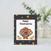 Cute Thanksgiving kalkoen Feestdagenkaart (Staand voorkant)