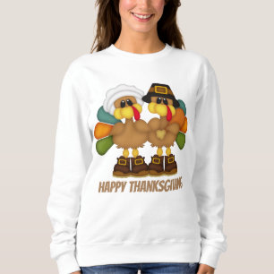 Cute Thanksgiving kalkoen pelgrims sweatshirt