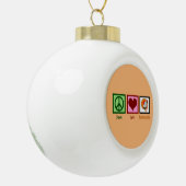 Cute Thanksgiving Oranje Keramische Bal Ornament (Links)