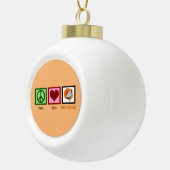 Cute Thanksgiving Oranje Keramische Bal Ornament (Rechts)