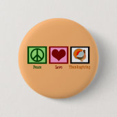 Cute Thanksgiving Oranje Ronde Button 5,7 Cm (Voorkant)