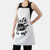 Cute Thanksgiving praat Turkije tegen mij Shirt gr Schort (Insitu)