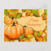 Cute Thanksgiving Pumpkin Feestdagenkaart (Voorkant)