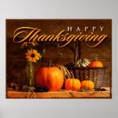 Cute Thanksgiving Pumpkin Poster (Voorkant)