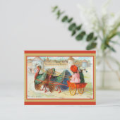 Cute  Thanksgiving Town Turkey Briefkaart (Staand voorkant)
