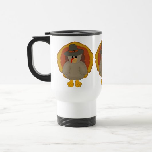 Cute Thanksgiving Travel Mug Reisbeker (Links)