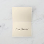 Cute Thanksgiving Turkey and Pumpkin Harvest Bedankkaart (Binnen)