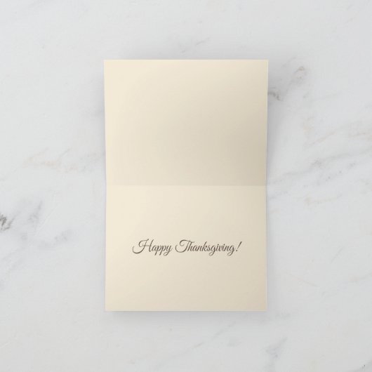 Cute Thanksgiving Turkey and Pumpkin Harvest Bedankkaart (Binnen)