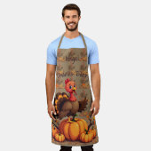 Cute Thanksgiving Turkey Autumn Pumpkins Scene Schort (Gedragen)