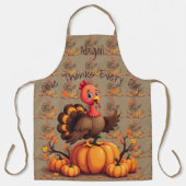Cute Thanksgiving Turkey Autumn Pumpkins Scene Schort (Voorkant)