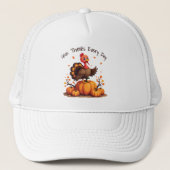Cute Thanksgiving Turkey Autumn Pumpkins Scene Trucker Pet (Voorkant)