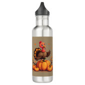 Cute Thanksgiving Turkey Autumn Pumpkins Scene Waterfles (Links)