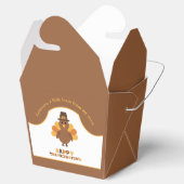 Cute Thanksgiving Turkey Brown Leftovers Take Out Bedankdoosjes (Geopend)