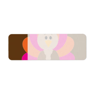 Cute Thanksgiving Turkey Herfst Autumn Harvest Etiket