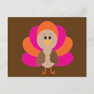 Cute Thanksgiving Turkey Herfst Autumn Harvest Feestdagenkaart