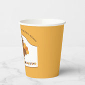 Cute Thanksgiving Turkey Papieren Bekers (Links)