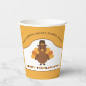 Cute Thanksgiving Turkey Papieren Bekers (Voorkant)