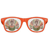 Cute Thanksgiving Turkey Sunglazen Retro Zonnebril (Voorkant)