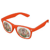 Cute Thanksgiving Turkey Sunglazen Retro Zonnebril (Gekanteld)