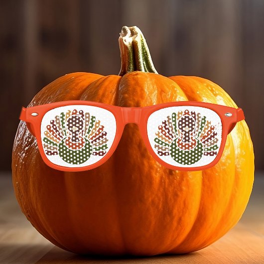 Cute Thanksgiving Turkey Sunglazen Retro Zonnebril