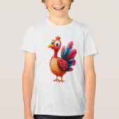 Cute Thanksgiving Turkey T-Shirt (Voorkant)