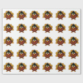 Cute Thanksgiving Turkey Wrapping Paper Cadeaupapier (Vlak)