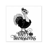 Cute Thanksgiving Turkey Zelfinktende Stempel (Design)