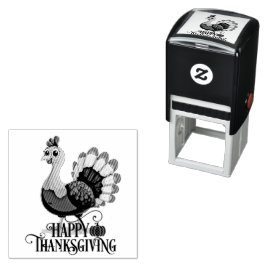 Cute Thanksgiving Turkey Zelfinktende Stempel