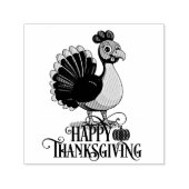 Cute Thanksgiving Turkey Zelfinktende Stempel (Design)