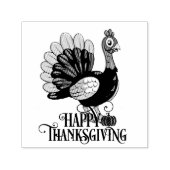Cute Thanksgiving Turkey Zelfinktende Stempel (Design)