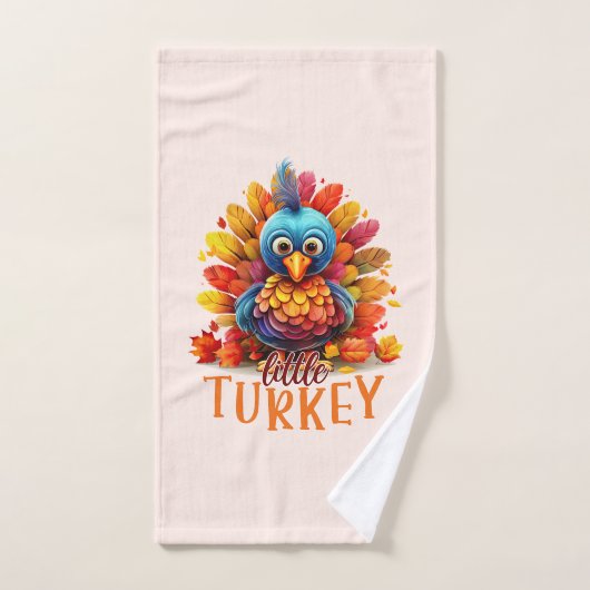Cute Thanksgiving Turkije Bad Handdoek (Handdoek)