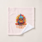 Cute Thanksgiving Turkije Bad Handdoek (Wasdoekje)