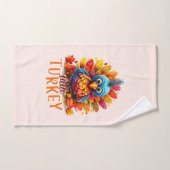 Cute Thanksgiving Turkije Bad Handdoek (Handdoek)
