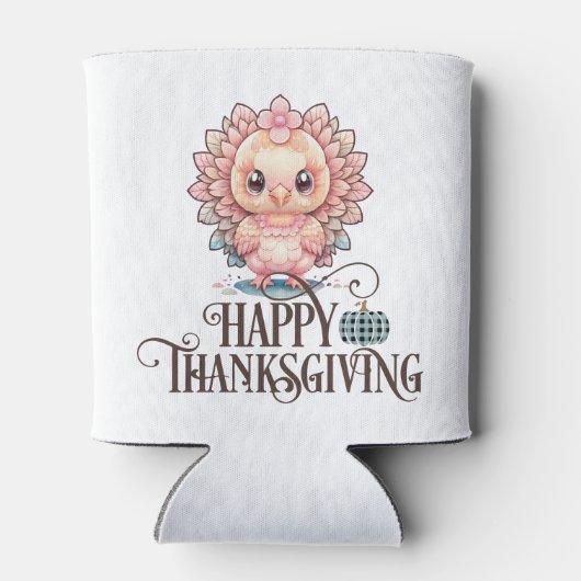 Cute Thanksgiving Turkije Blikjeskoeler (Achterkant)